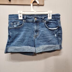 Aeropostale Shorts Size‎ 6 Women's Blue Boyfriend Midi Jean C215